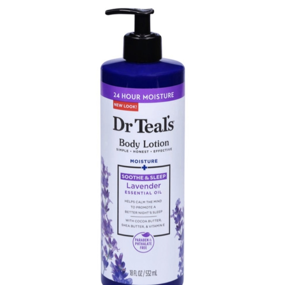 Dr Teal's Body Lotion Moisture Soothing Lavender Essential Oil 18 Oz